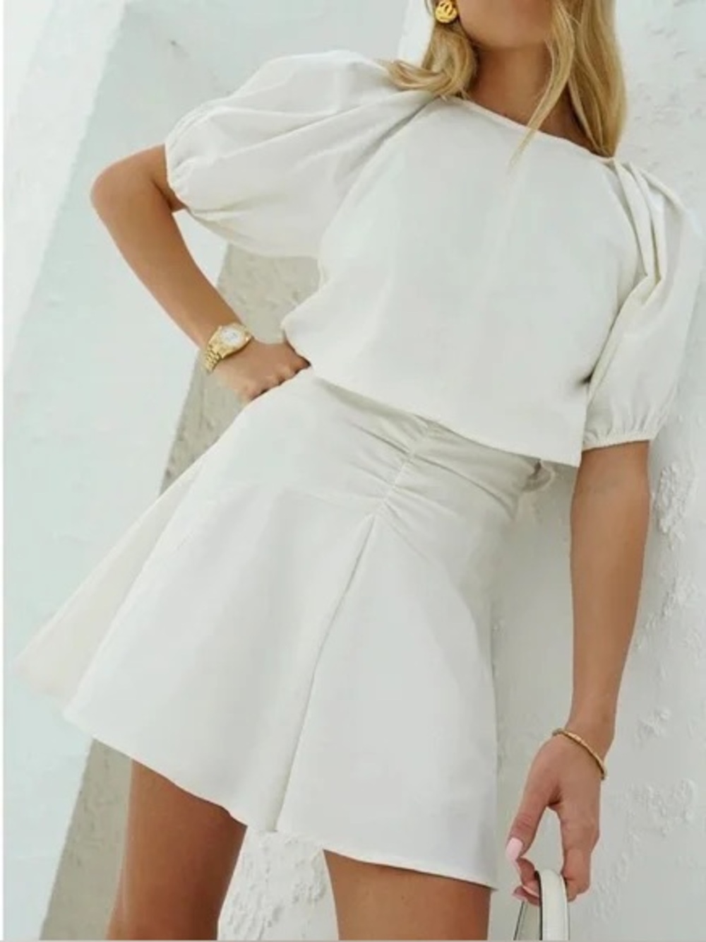 Anavara Elegance Gathered Shoulder Top Vita Grace